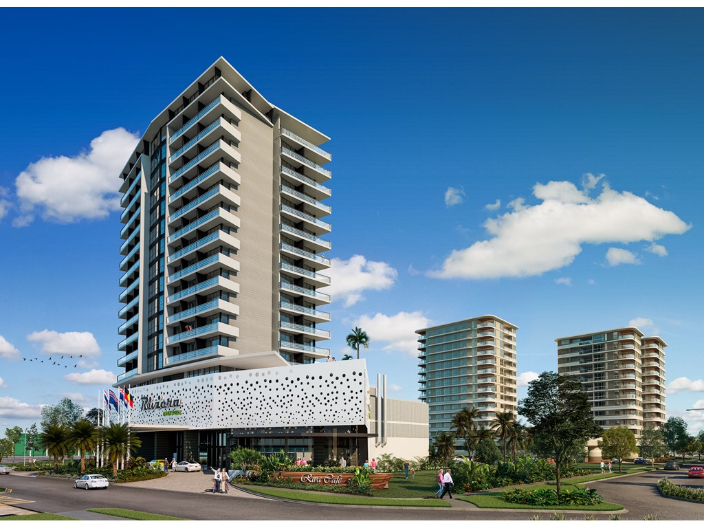 An artist impression of the proposed Marina Square development at Urangan Harbour.