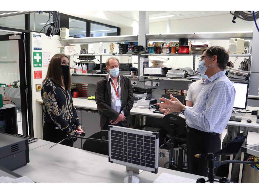 Environment Minister Meaghan Scanlon and Chief Scientist Professor Hugh Possingham on a visit to the Ecosciences Precinct