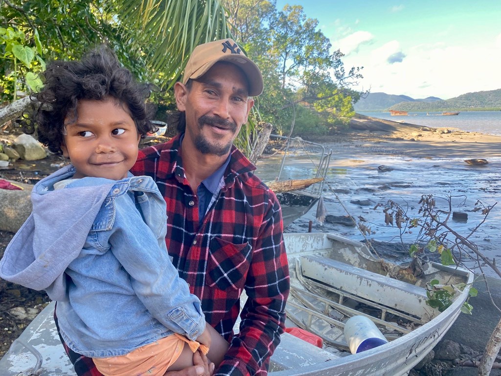 Talayah Yeatman, 4, and her dad Horace Yeatman, 34, a Gunggandji man, live in Yarrabah, Australia's biggest Aboriginal township, an hour's drive from Cairns. 
