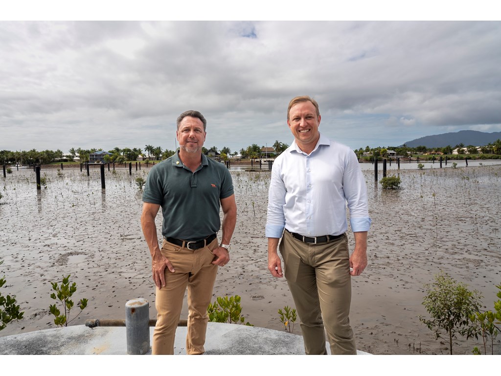 Premier Steven Miles and Member for Hinchinbrook Nick Dametto