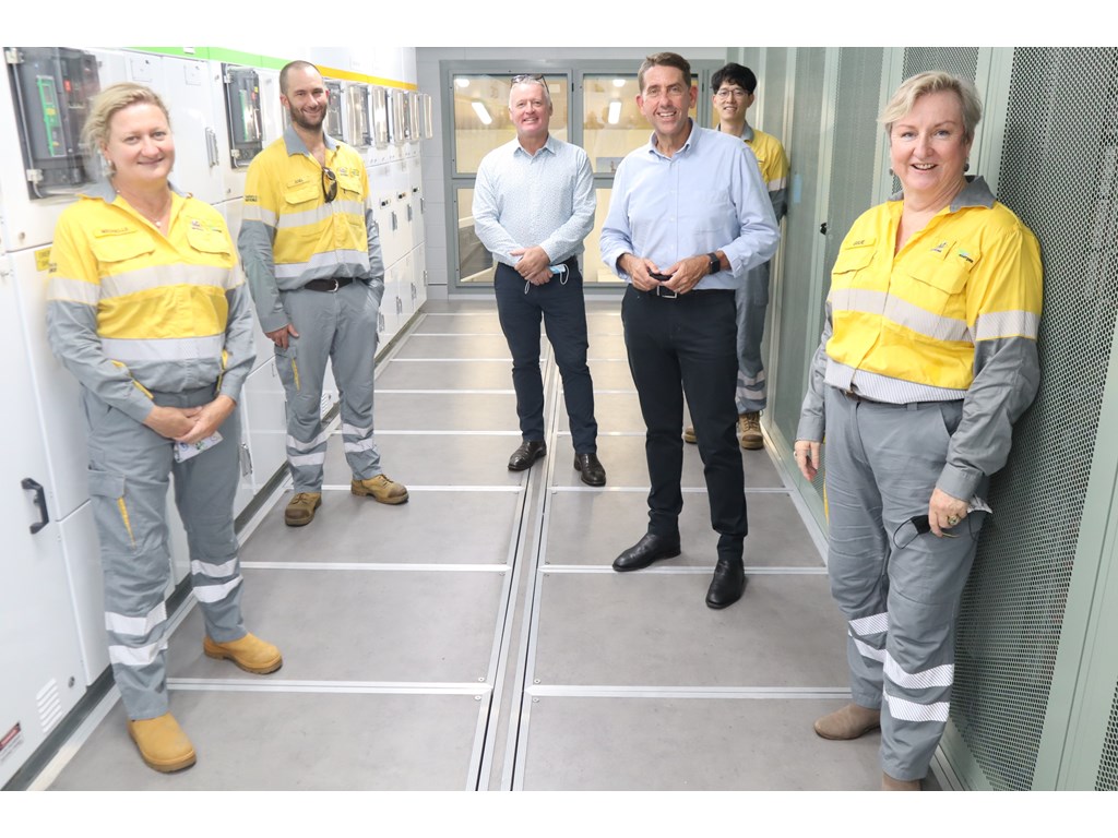 Queensland Treasurer Cameron Dick and Member for Cairns Michael Healy with MIST Facility staff.