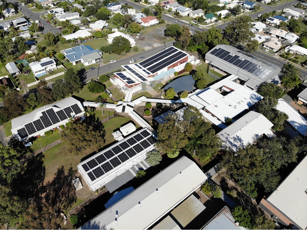 North Rockhampton State High School had 806 solar panels installed