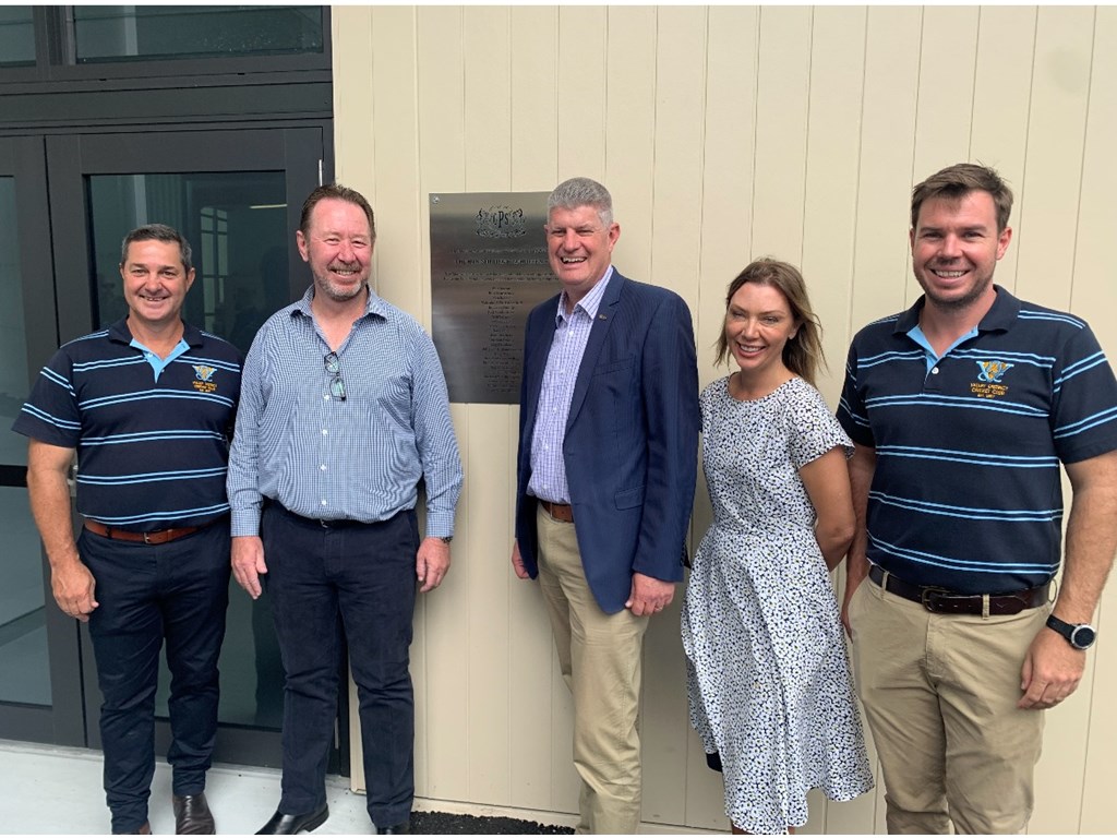 Opening day for the new GPS Rugby and Valleys Cricket clubhouse at Ashgrove Sports Ground with Member for Cooper Jonty Bush and Sport Minister Stirling Hinchliffe. 