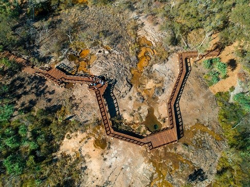 Talaroo Hot Springs from a drone