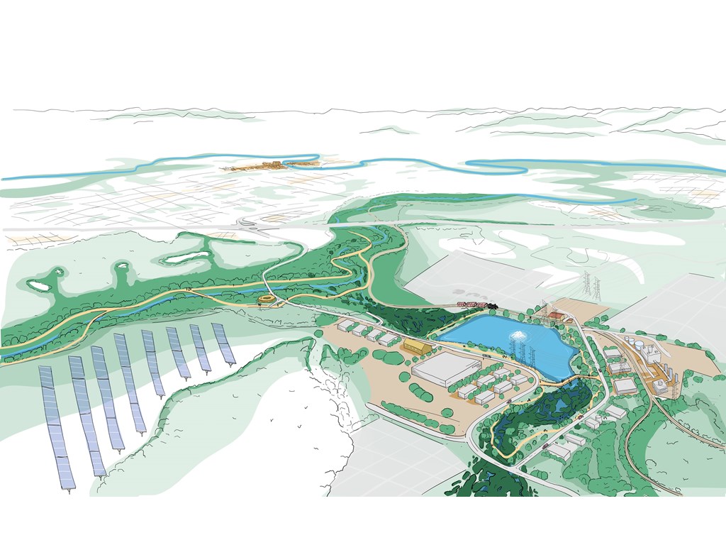 Swanbank Future Clean Energy Hub Concept Sketch