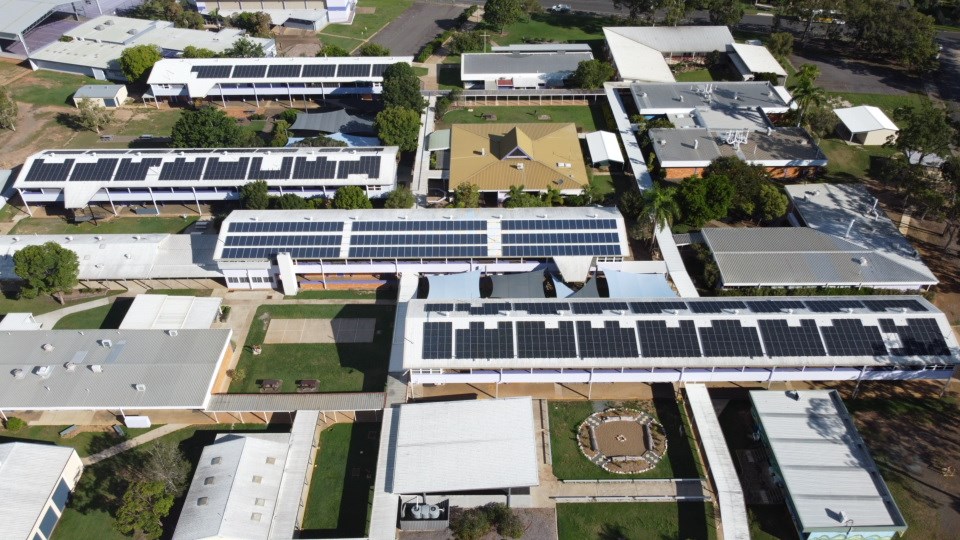 Maryborough's Aldridge State High School had 533 solar panels installed