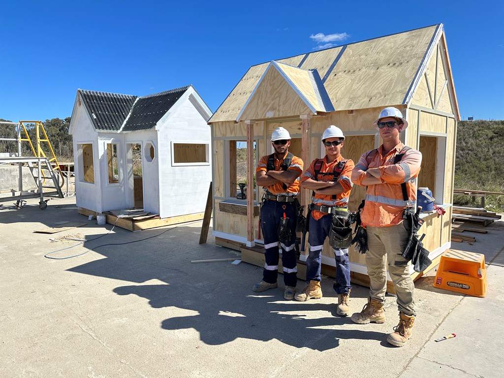 Apprentices worked on the cubby houses over several weeks as part of an on-site initiative to refine skills. 