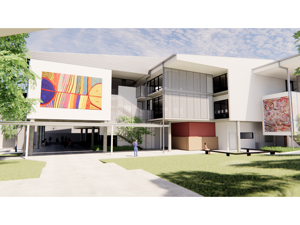 Concept design of the new STEM classroom block and automotive training facility at Mabel Park State High