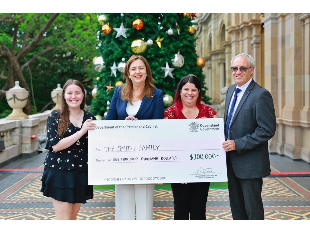 $100,000 donation launches The Smith Family Christmas Appeal