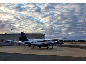 The specialised surveying aircraft being used for the survey.