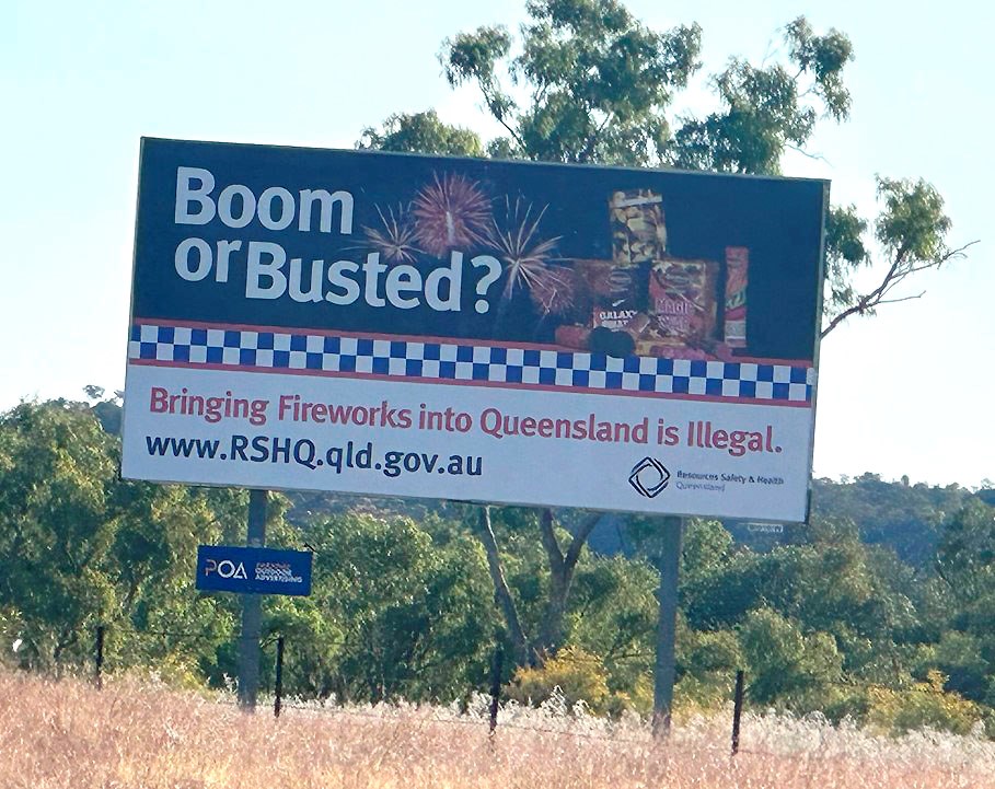 Fireworks blitz on the Queensland and Northern Territory border
