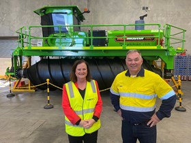 Member for Lytton Joan Pease and Minister for Resources Scott Stewart touring Phibion's Lytton site