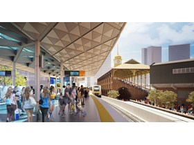 Major works on display for new, year-round Exhibition train station