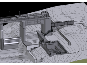 Renders of the new fish passage.